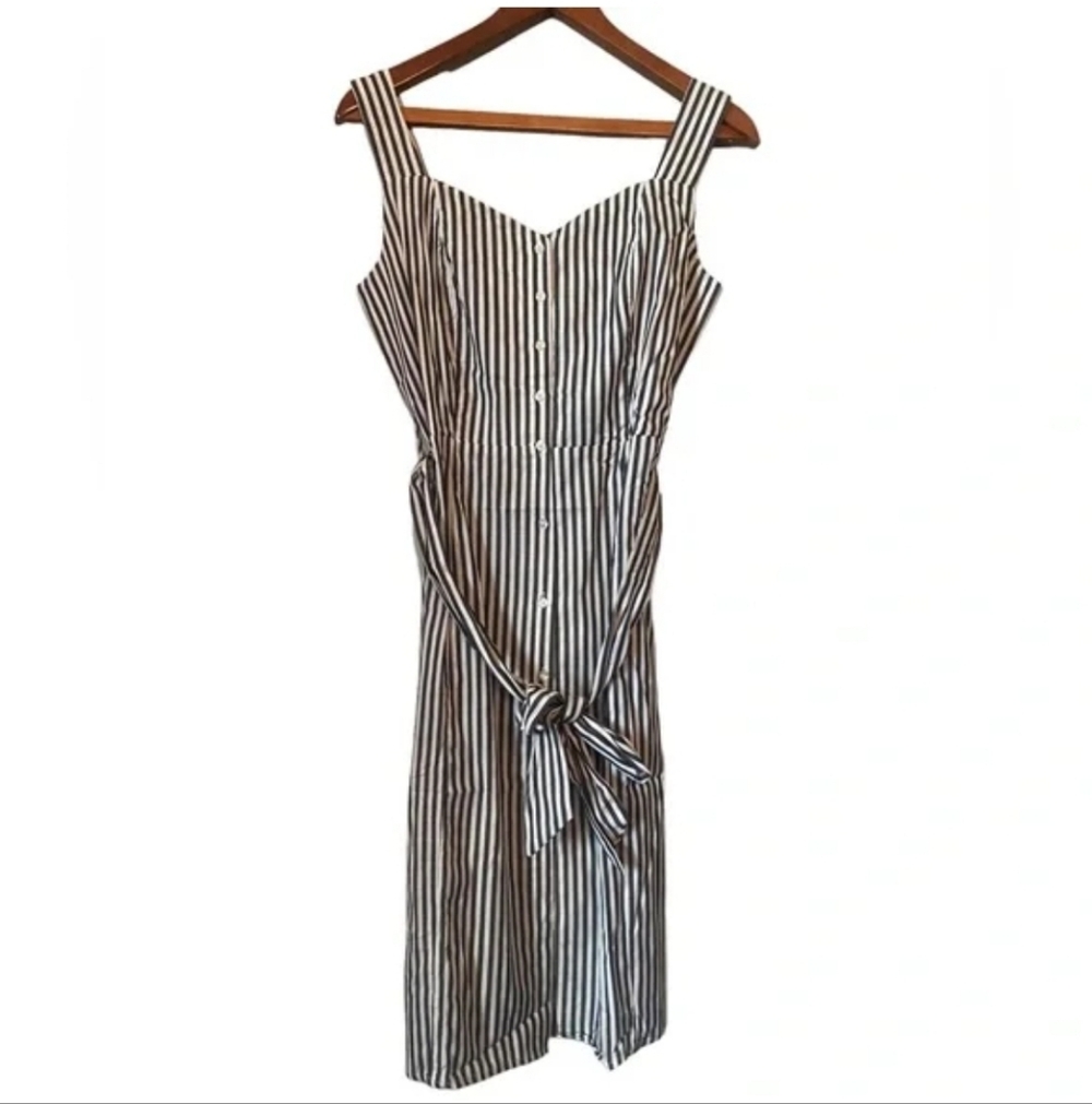 The Royal Standard Gray and white Allison Button Down Dress Size Small - Picture 2 of 6